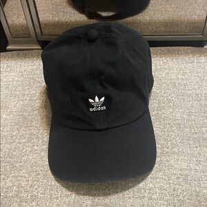 Adidas Black Trefoil Logo Cap